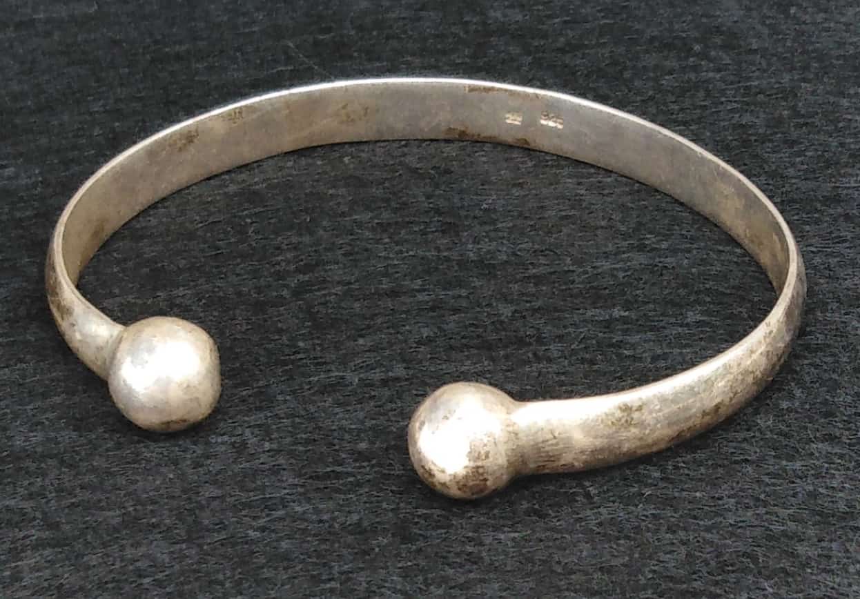 Vintage Heavy Solid 925 Sterling Silver Birmingham Torque Bangle (33g)