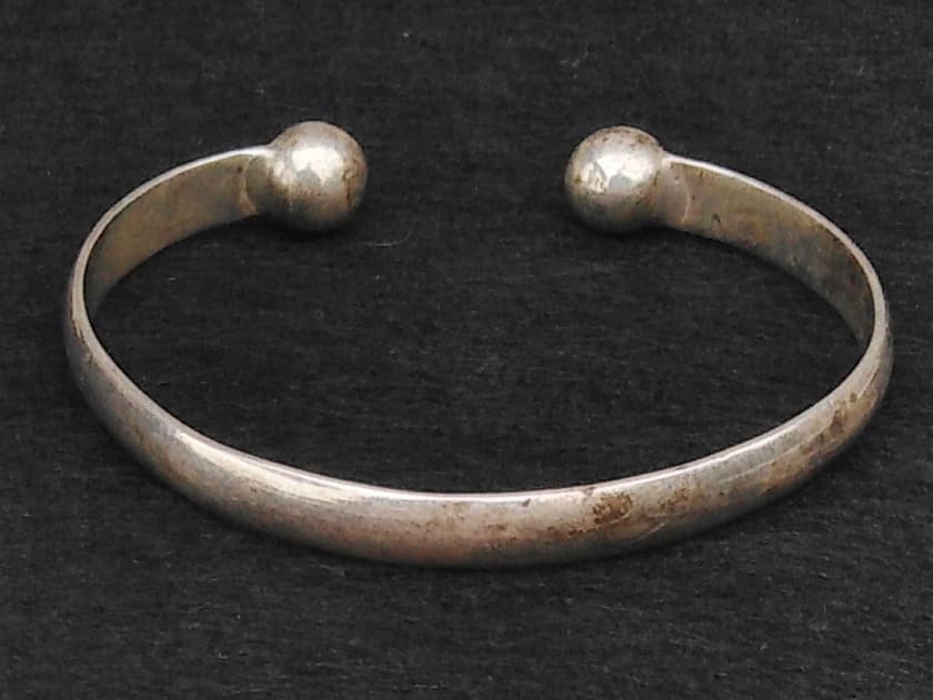 Vintage Heavy Solid 925 Sterling Silver Birmingham Torque Bangle (33g)