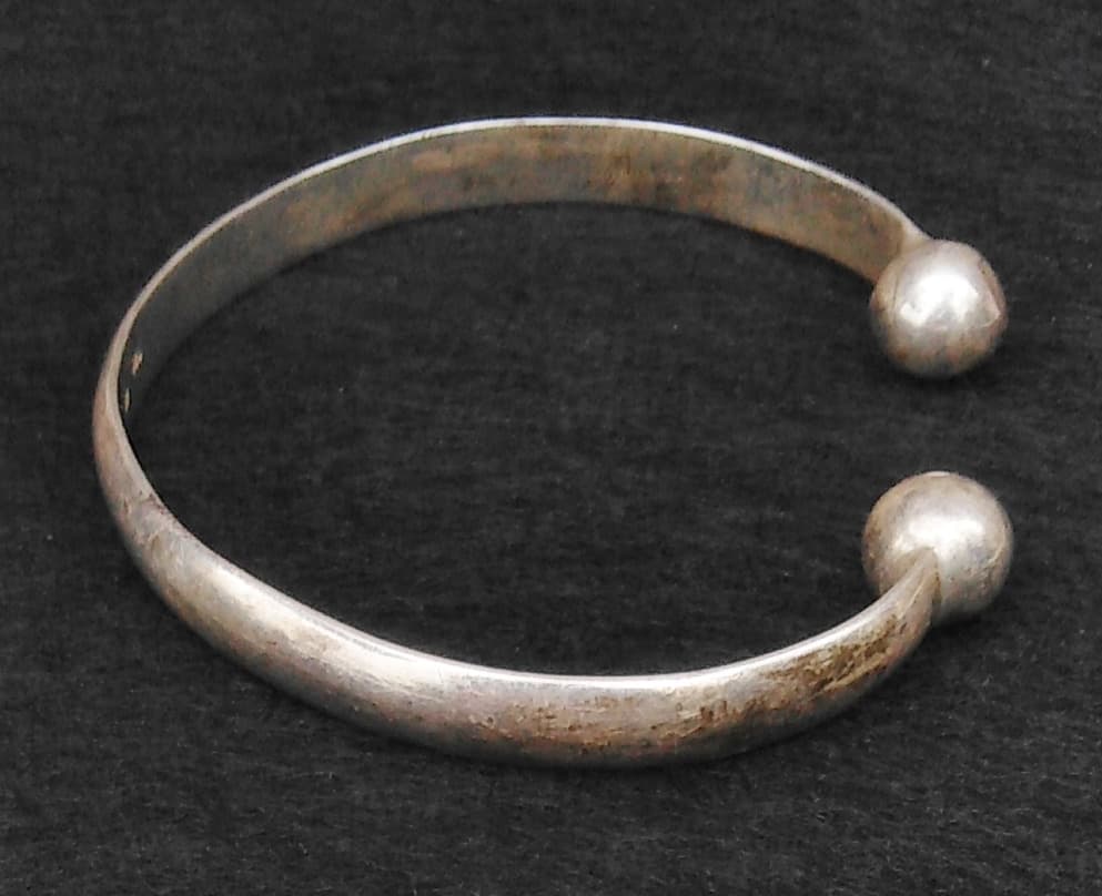 Vintage Heavy Solid 925 Sterling Silver Birmingham Torque Bangle (33g)
